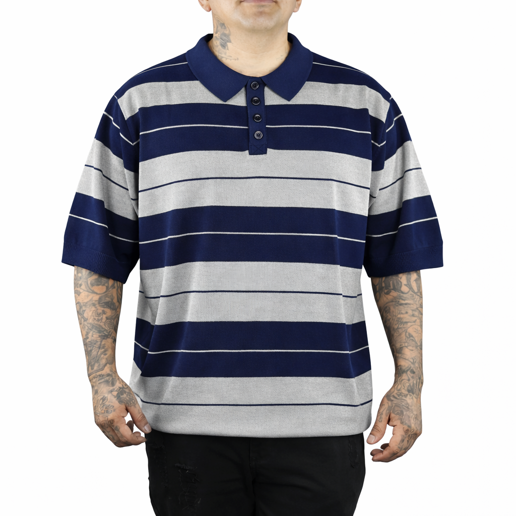 Dyse One Men's Striped Polo Shirt – Charlie Brown Style – Official