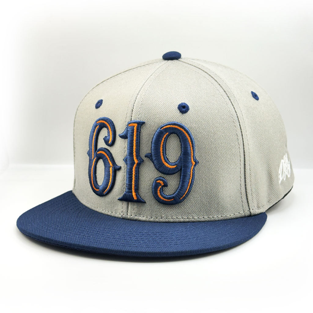 Dyse One San Diego 619 Snapback Hat Grey