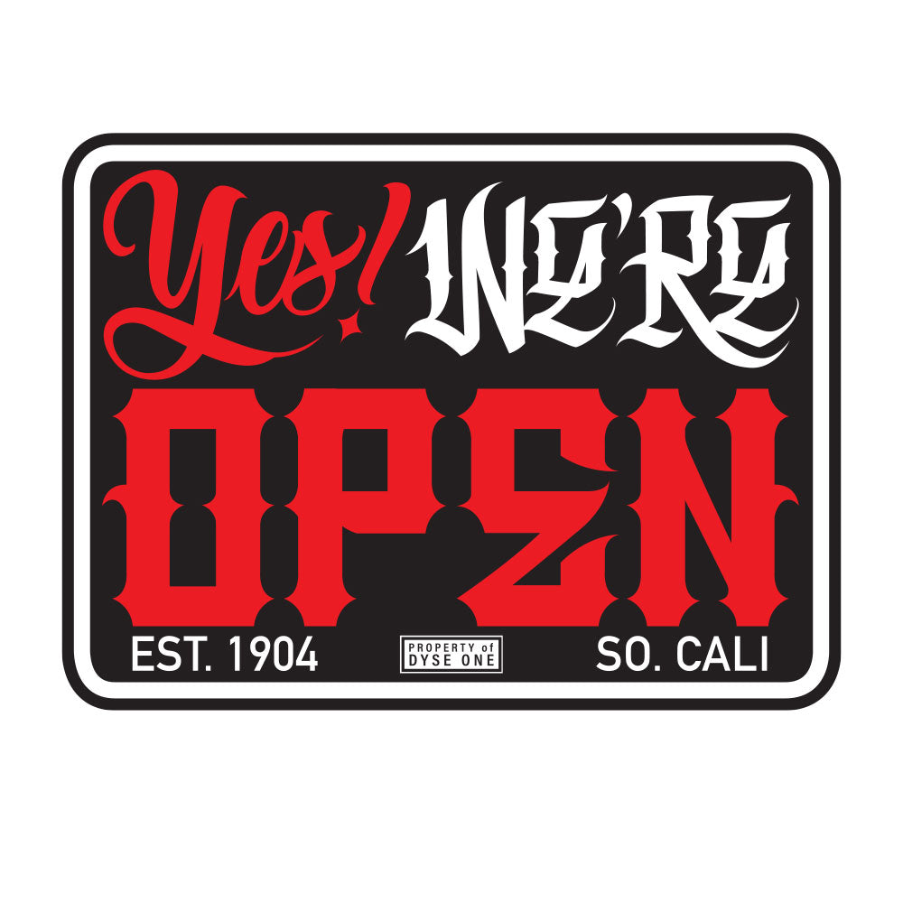 Dyse One Open Sign
