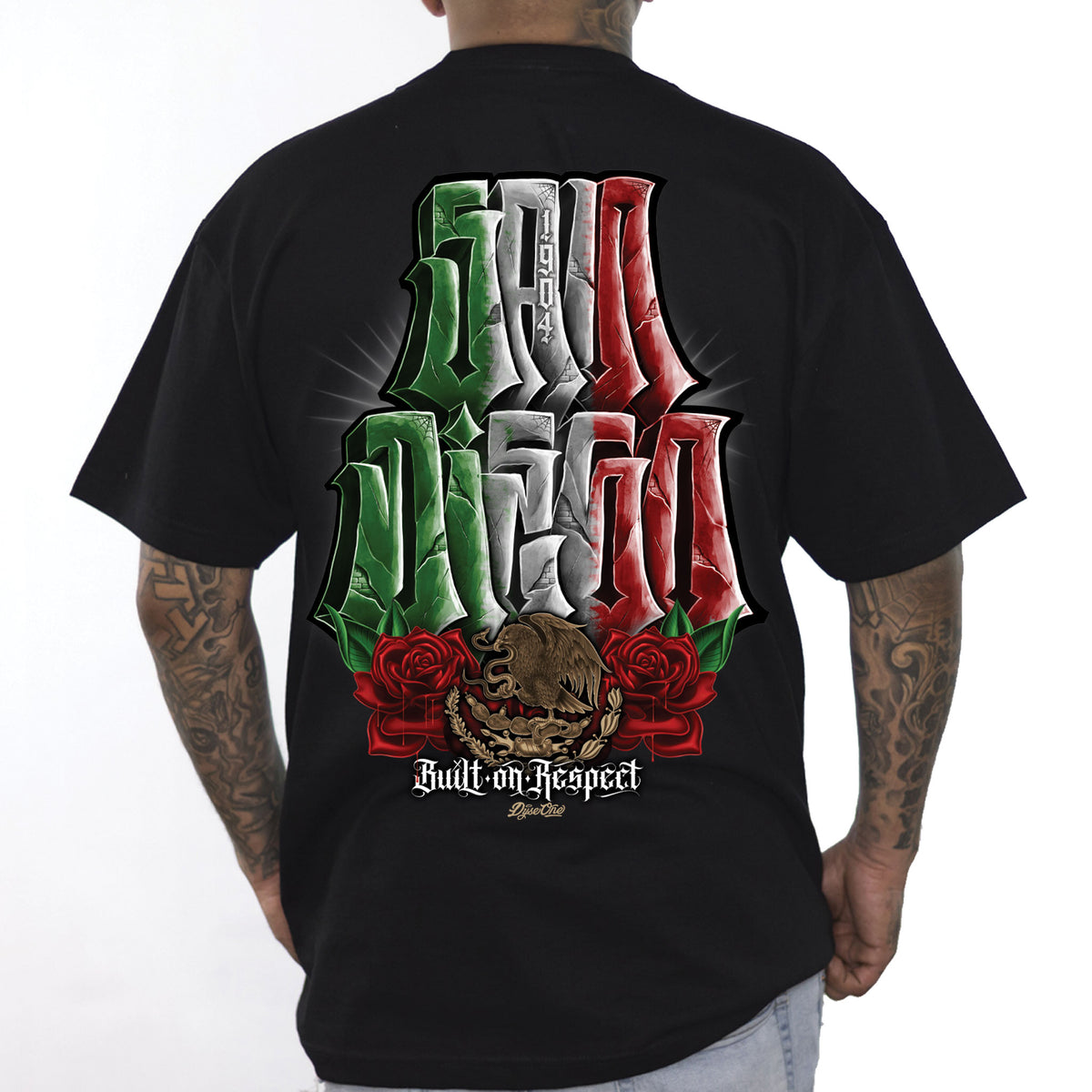 Dyse One San Diego Eagle Rose  Heavyweight Tee Black