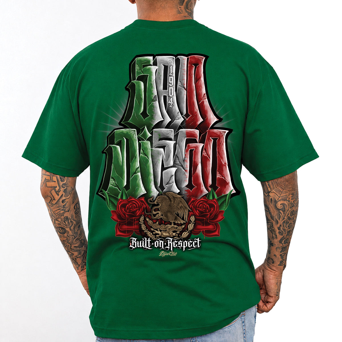 Dyse One San Diego Eagle Rose  Heavyweight Tee Green