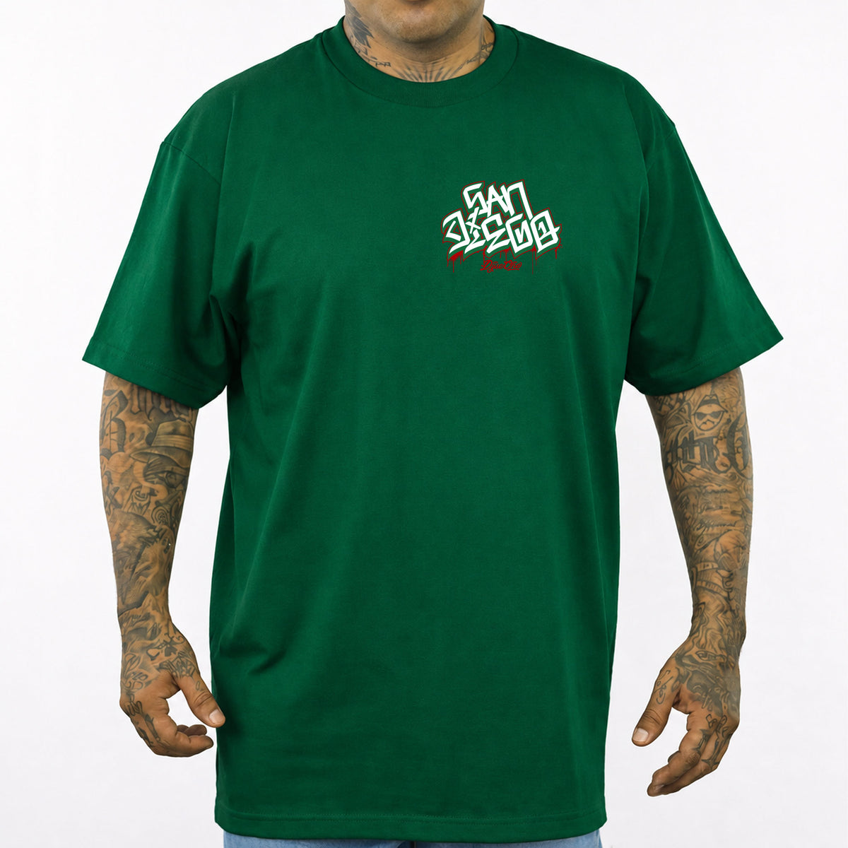 Dyse One San Diego Eagle Rose  Heavyweight Tee Green