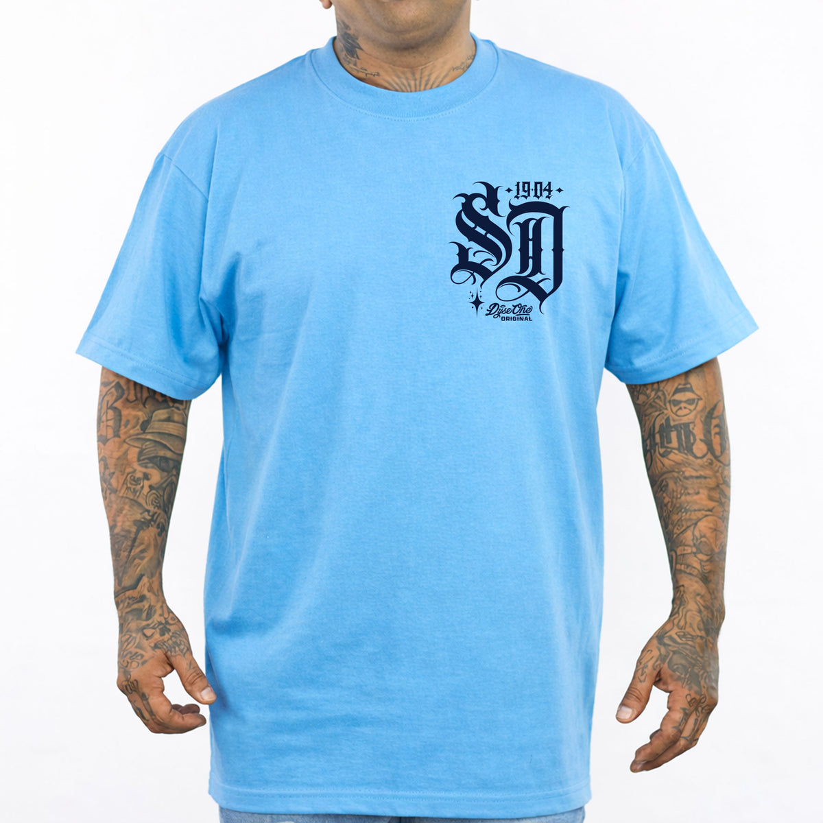Dyse One San Diego Mash Up  Heavyweight Tee Blue